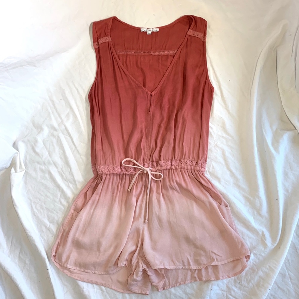 Young Fab & Broke Ombré Romper Drawstring Waist